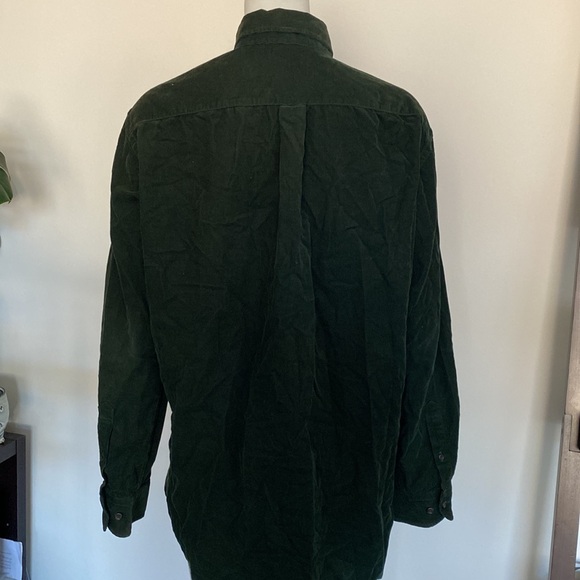 Uniqlo Green Corduroy Button Up Long Sleeve Shirt - Picture 4 of 5